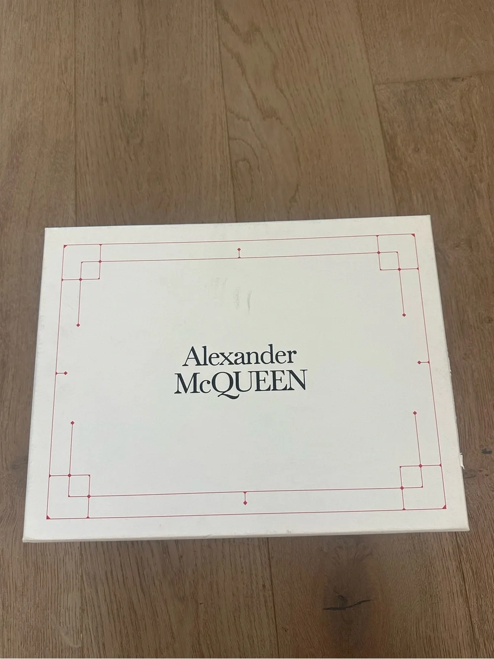 Alexander McQueen Empty Shoe Box with Original Tissue Paper Luxury Storage Displ